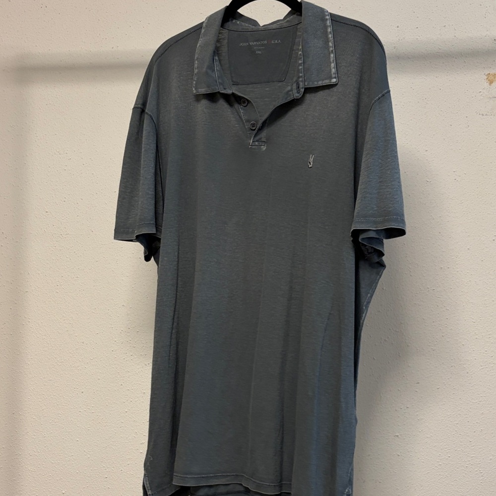 John Varvatos Charcoal Polo Shirt